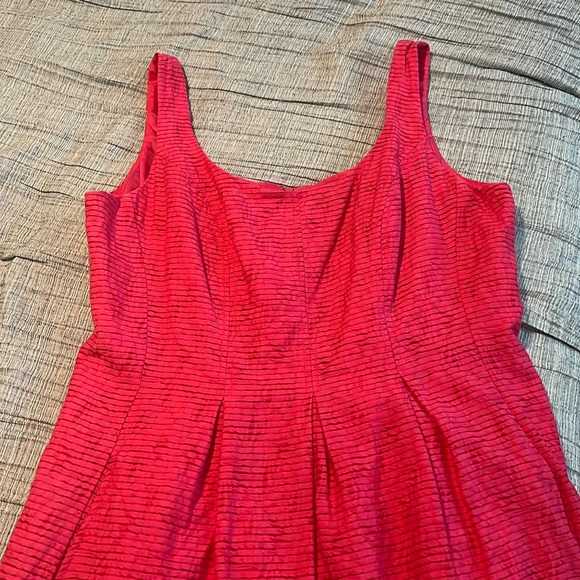 Nine West Womens Sleeveless Belted Fit And Flare Dress With Pleats! - Picture 2 of 10